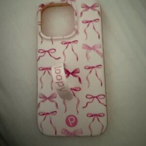 Loopy Case Pink Ribbon iPhone 16 pro Phone Cover
